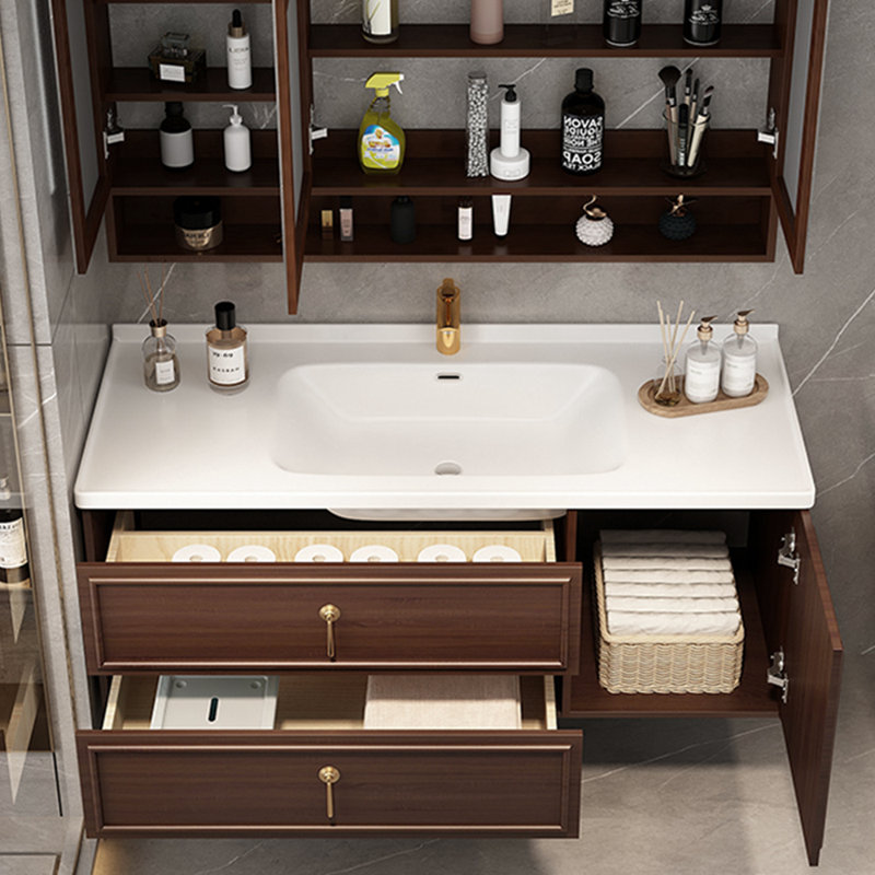 Chinese-style luxury retro bathroom Vanity