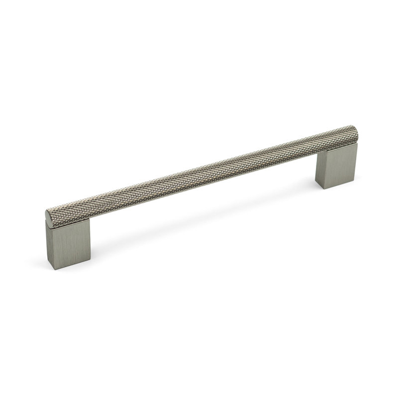 Knurled Boss Bar Handle & T-Bar Pull in Multiple Finish Variations, Brushed Nickel, 160mm Handle