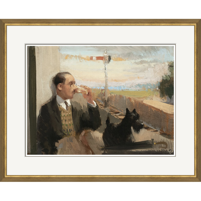 Travellers Print by Alan Kingsbury, Brown, White, 30" H x 37" W