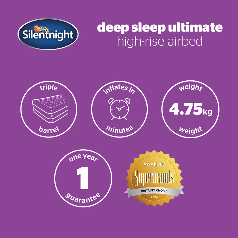 Silentnight Deep Sleep Ultimate High-Rise Airbed, King