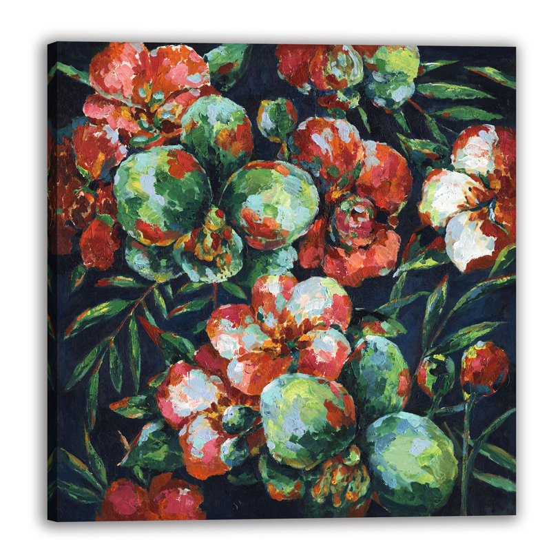 " Colorful Flowers " Oil Painting, 20" H x 20" W x 1.5" D