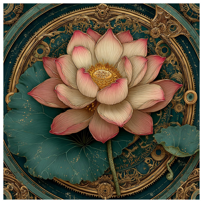 Intricate Lotus Illustration Shower Curtains Extra Long, 70in W x 72in H