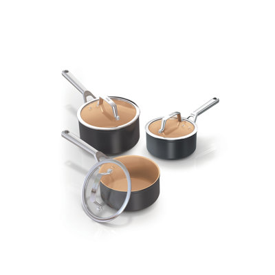3 - Piece Anodised Aluminium Cookware Set