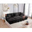 Pull Bed Storage Chaise Setional Sofa-389473324