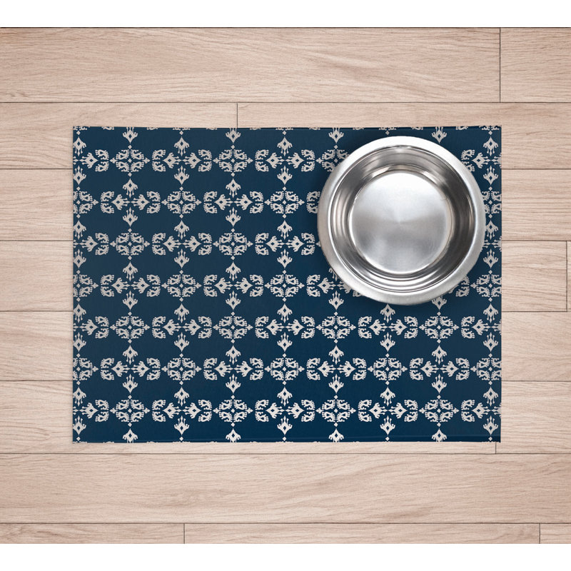Cassia Pet Placemat, Blue, 0.08" H x 24" W x 36" D