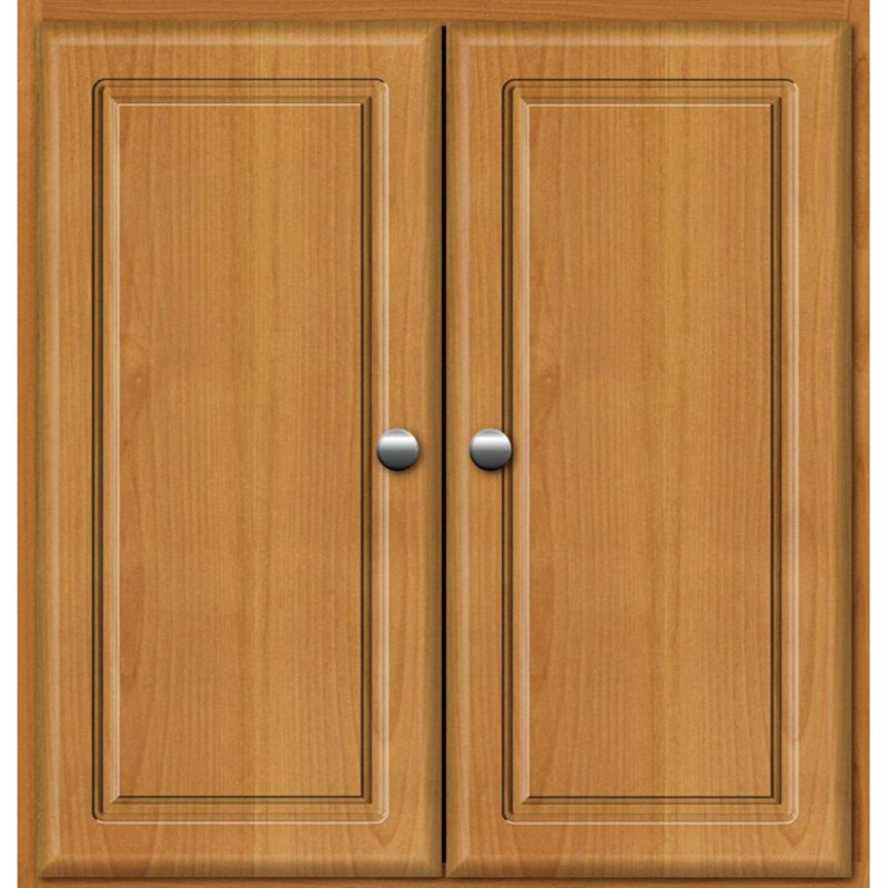 Armoire de salle de bain murale, Aulne naturel