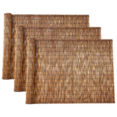 Clôture en roseau naturel, 4 pi x 16,4 pi, rouleau de clôture en roseau naturel, clôture décorative pour cloison de jardin, panneau de rideau d'intimité pour terrasse
