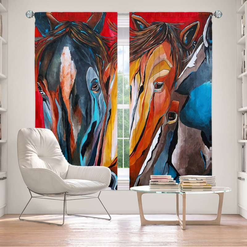 Ensemble de rideaux en polyester 2 pièces 3 Amigos, L 40 po x L 82 po