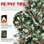 6FT Snow-Dusted Christmas Tree with Red Berries & Pine Cones, Hinged Design for Easy Setup, Full and Natural Holiday Decoration-118094888