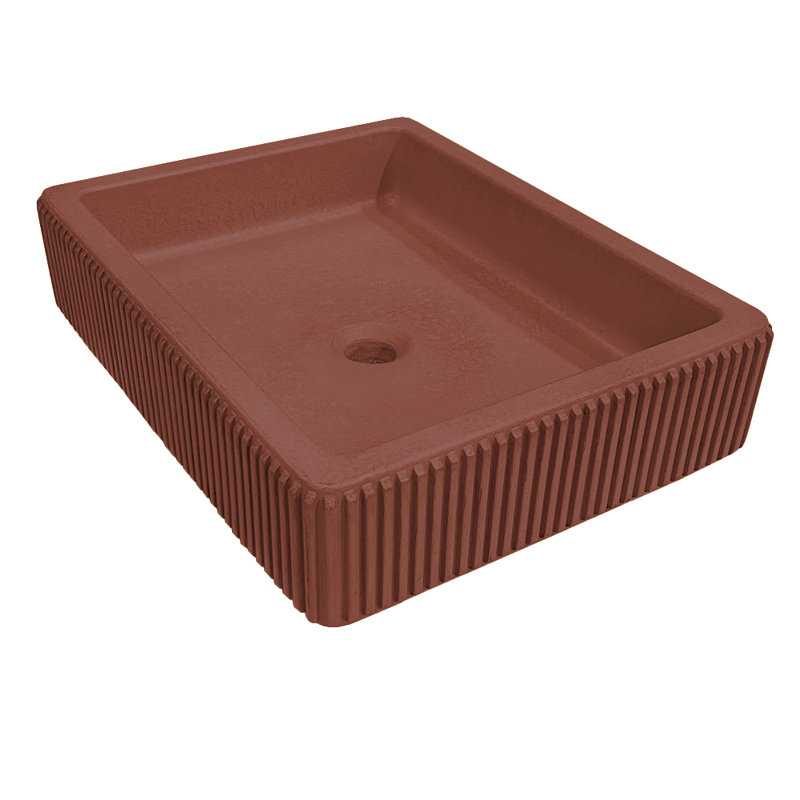 Newterra 19.62'' L Bathroom Sink, Terracotta