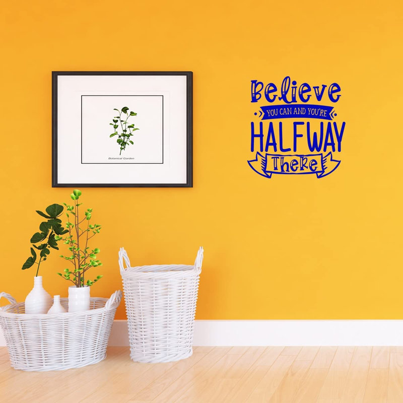 Text & Numbers Non-Wall Damaging Wall Decal, Blue, 13" H x 13" W