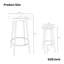 Ensemble de table de bar 3 pièces avec 2 tabourets de bar - table de pub moderne, une table avec deux chaises pour la salle à manger