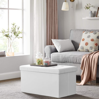 76x38x38cm 76cm Wide Rectangle Cube Ottoman with Storage