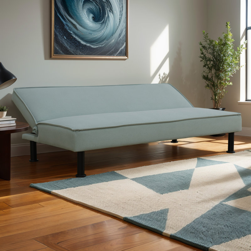 Modern Sofa Bed with Adjustable Backrest, 300LB Capacity, Fabric, Small Convertible Couch for Small Spaces, Guest Room, living room, Office