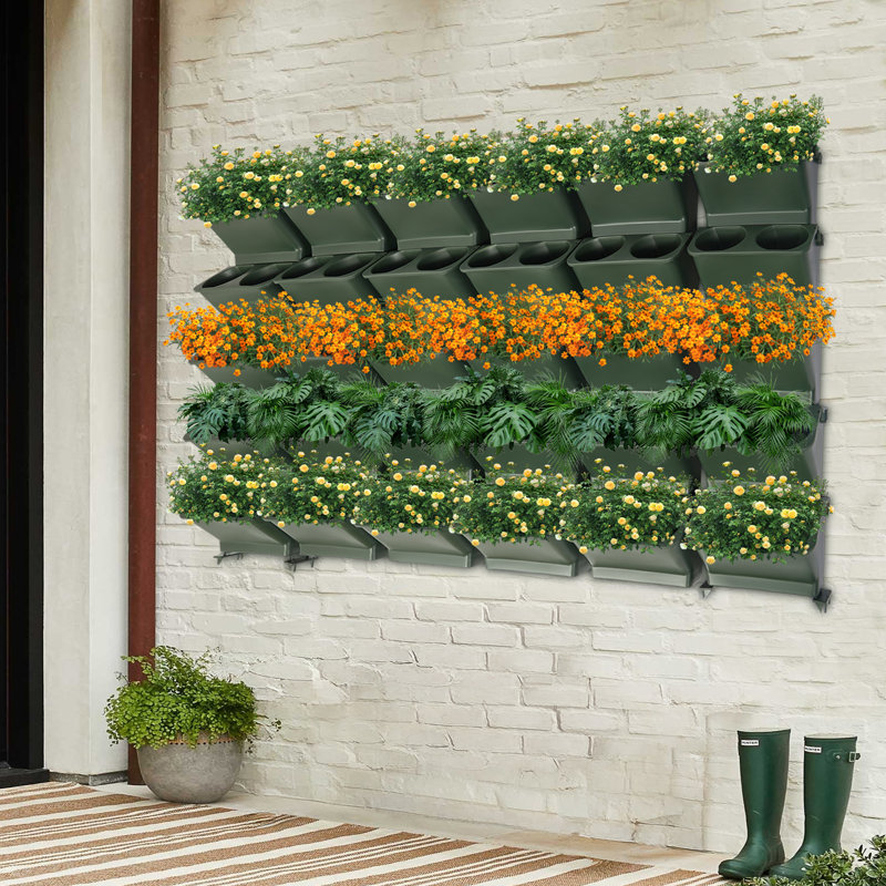 30Pcs Wall-Mounted Planter Box Indoor/Outdoor