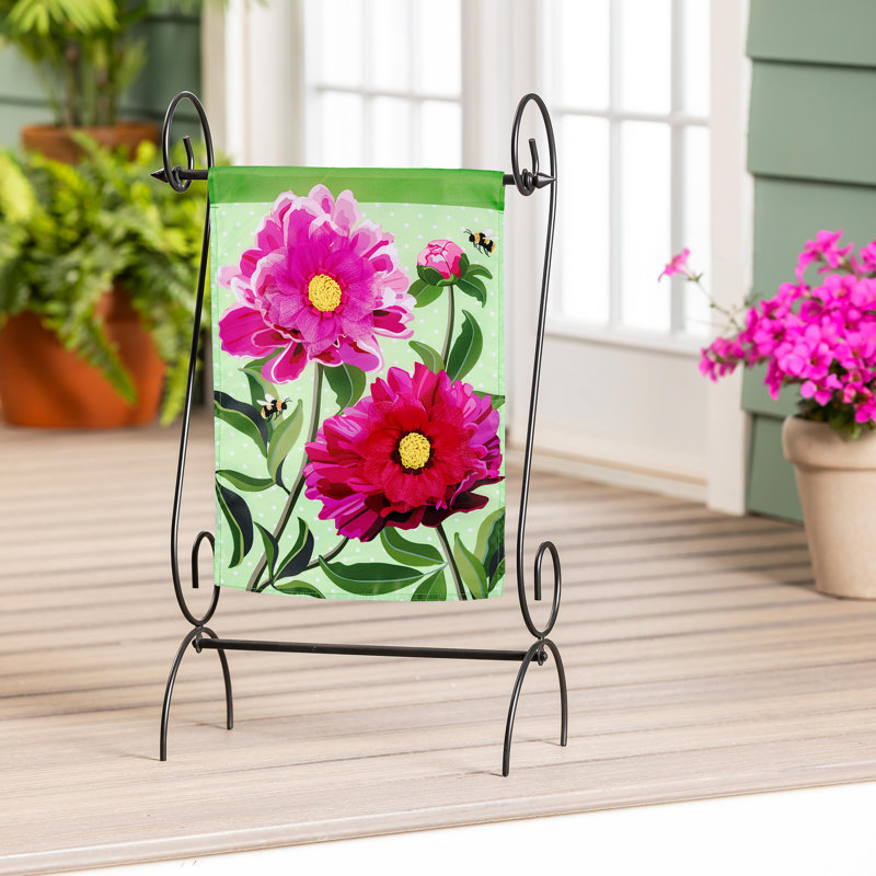 Applique de jardin pivoine