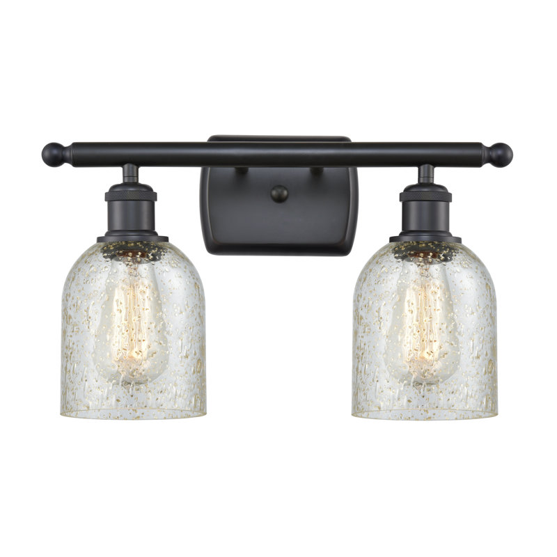 Éclairage de salle de bain à intensité variable 2 lumières Vella, Mica, Noir mat, Ampoule DEL 6 watts Vinage
