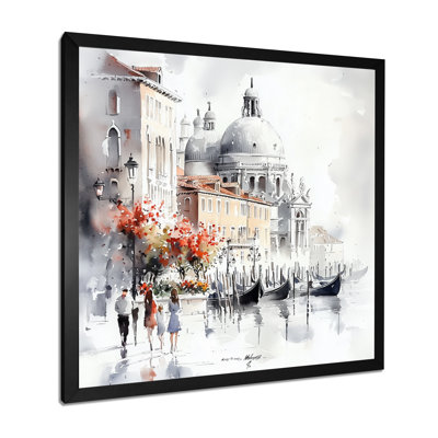 «Venice's Gondola By The Canal II», reproduction d'art murale de Venise