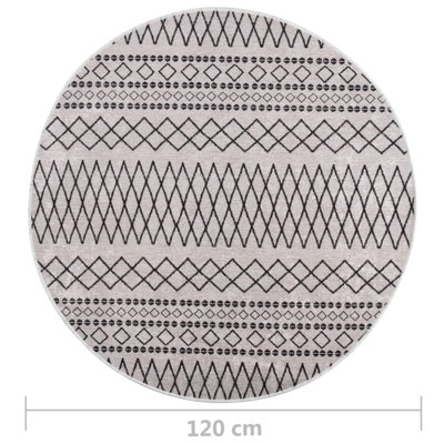 Finan Round 120 cm x 120 cm Moroccan Flatweave Area Rug