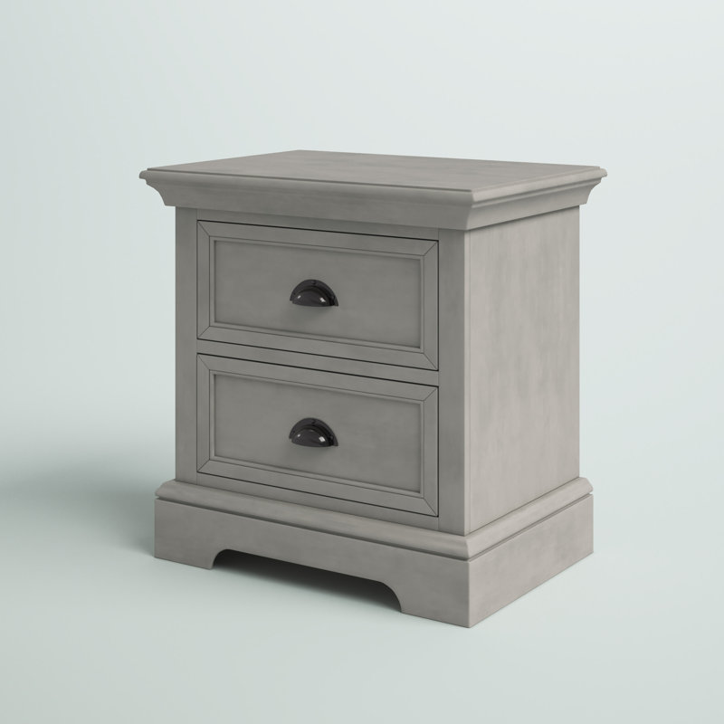 Huey 25'' W Nightstand, Light Gray