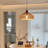 1-Light Rattan Lighting Fixture Handmade-899361886