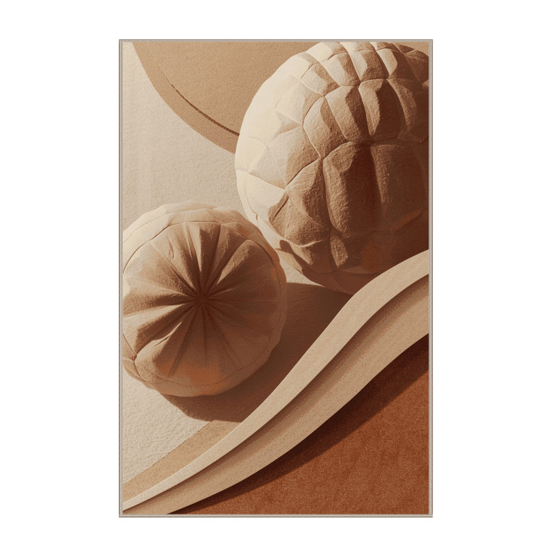 Tapis moderne moelleux et moelleux en brun - beige, 3 x 5