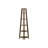 Walnut Laminate 5 Tier Corner Bookcase, 72"H, For Bedroom Use Modern 5 72" Height, Hallway Storage