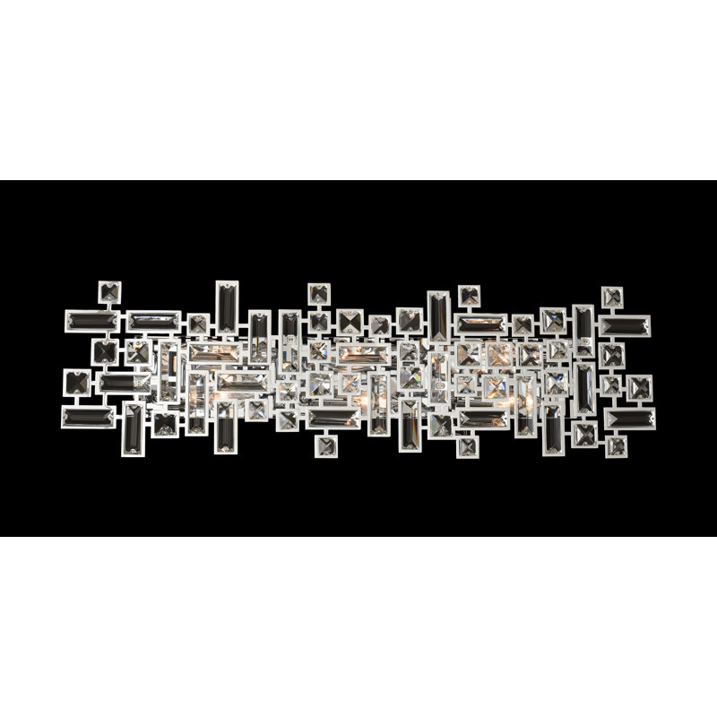Vermeer 6 LT Chrome/Clear Vanity Light Allegri, Chrome