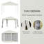 Tente à auvent escamotable avec filet Outsunny-123826982