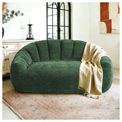 Bear Paw Sofa,Comfy Beanbag Chair With Spacious Design Oversized Bean Bag Sofa With Armrest With Filler For Living Room Bedroom.Shiny Silver Thread Faux Fur Plush.