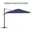 Parasol de patio carré en porte-à-faux 11 pi (sans base de parasol)-554311063