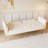 A 69.7-Inch-Long Sofa Bed Covered In Beige Velvet Fabric, Featuring Nail Head Trim And Accompanied By A Matching Throw Pillow-129455677
