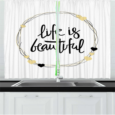 Ruffled Kitchen Curtain