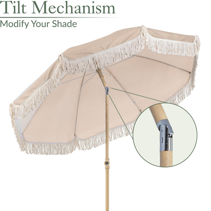 180cm Beach Parasol, Beige