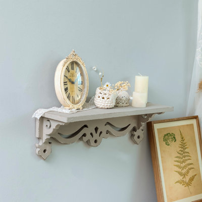 Everly Rectangle Floating Shelf with Live Edge