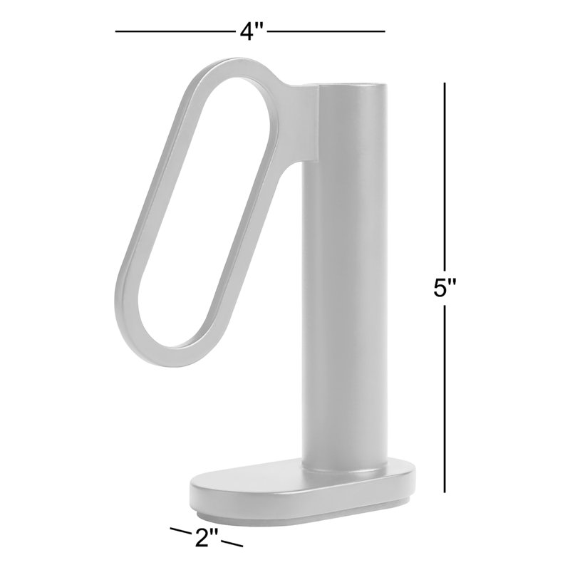 Who Goes There? Candlestick, Putty, 4" H x 4" W