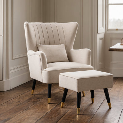 Ivanka 77Cm Wide Armchair and Ottoman