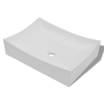 Marini Ceramic Rectangular Bathroom Sink