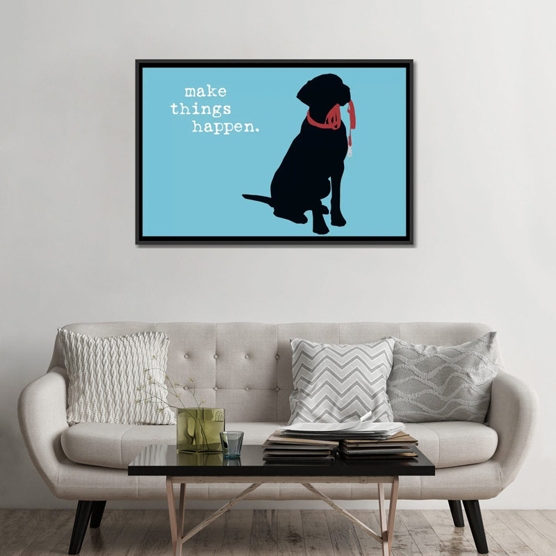«Make Things Happen», impression sur toile, Toile avec cadre noir, Pas de tapis, H 40 po x l 60 po x P 1,5 po