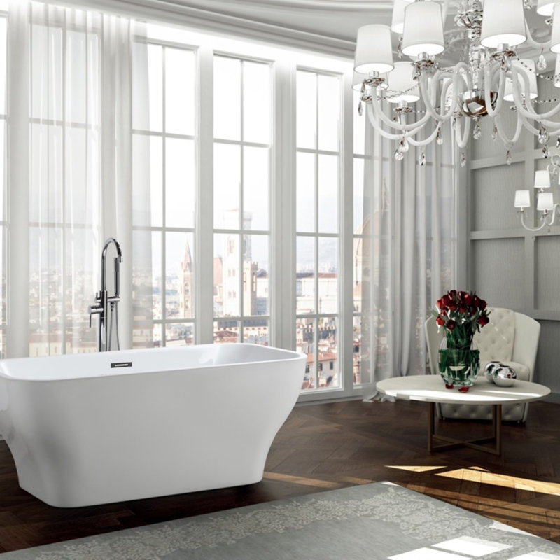 Toulouse 59'' x 28'' Soaking Acrylic Bathtub