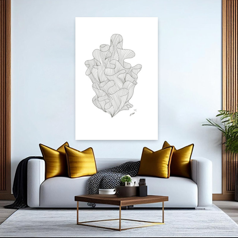 Fluid Organic Lines by Lor Muller - Wrapped Canvas Print, 152  cm H x 102  cm W