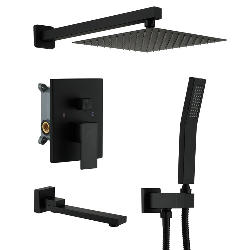 All-In-One Kit with Rough in-Valve, Matte Black