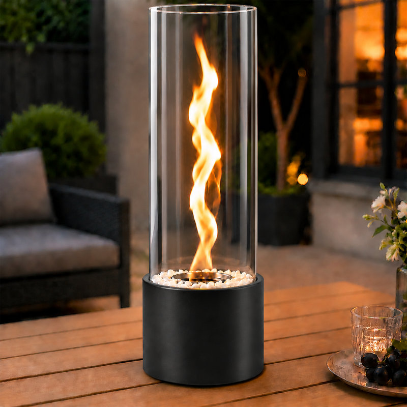 Tabletop Fireplace, 21cm H x 12.3cm W x 12.3cm D