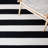 Brookvale Striped Hand-Woven Cotton Area Rug in Black/Ivory-43922850