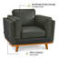 Chaise d'appoint en cuir Verona, chaise de bureau en cuir de 41,9 pouces pour le salon, chaise de bureau en cuir, décoration en bois massif-982440741