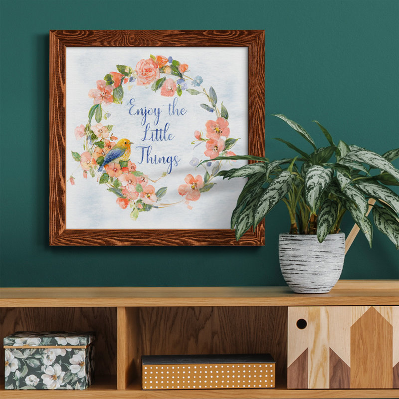 Summer Blooms - Peinture sur toile encadrée, Cadre en érable, H 20 po x l 20 po x P 1,5 po