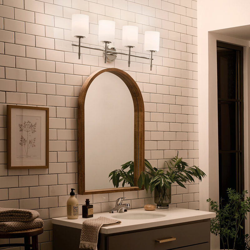 Luminaire de salle de bain, Nickel poli, 4