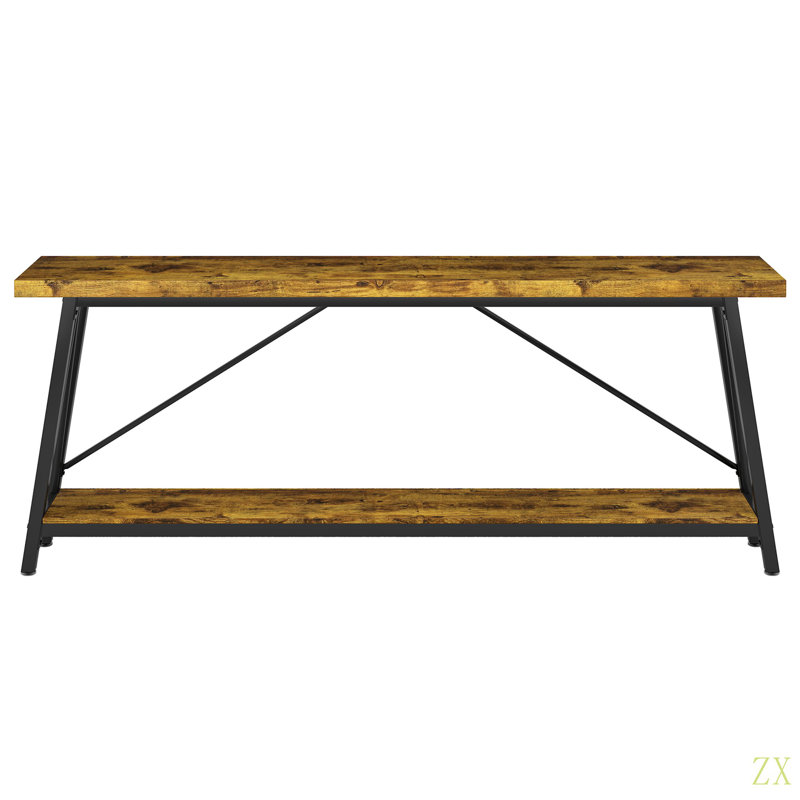 70.9" Extra Long Sofa Table Behind Couch, Industrial Entry Console Table For Hallway, Entryway & Living Room, Rustic Brown