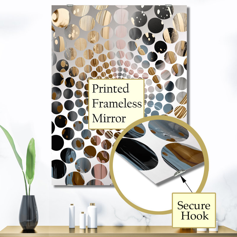 Corteze - Miroir mural à formes abstraites grand MIR137783, 40 po x 30 po