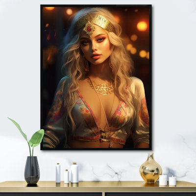 «Exquis Flirtatious Gorgeous Boho Model», reproduction d'art sur toile